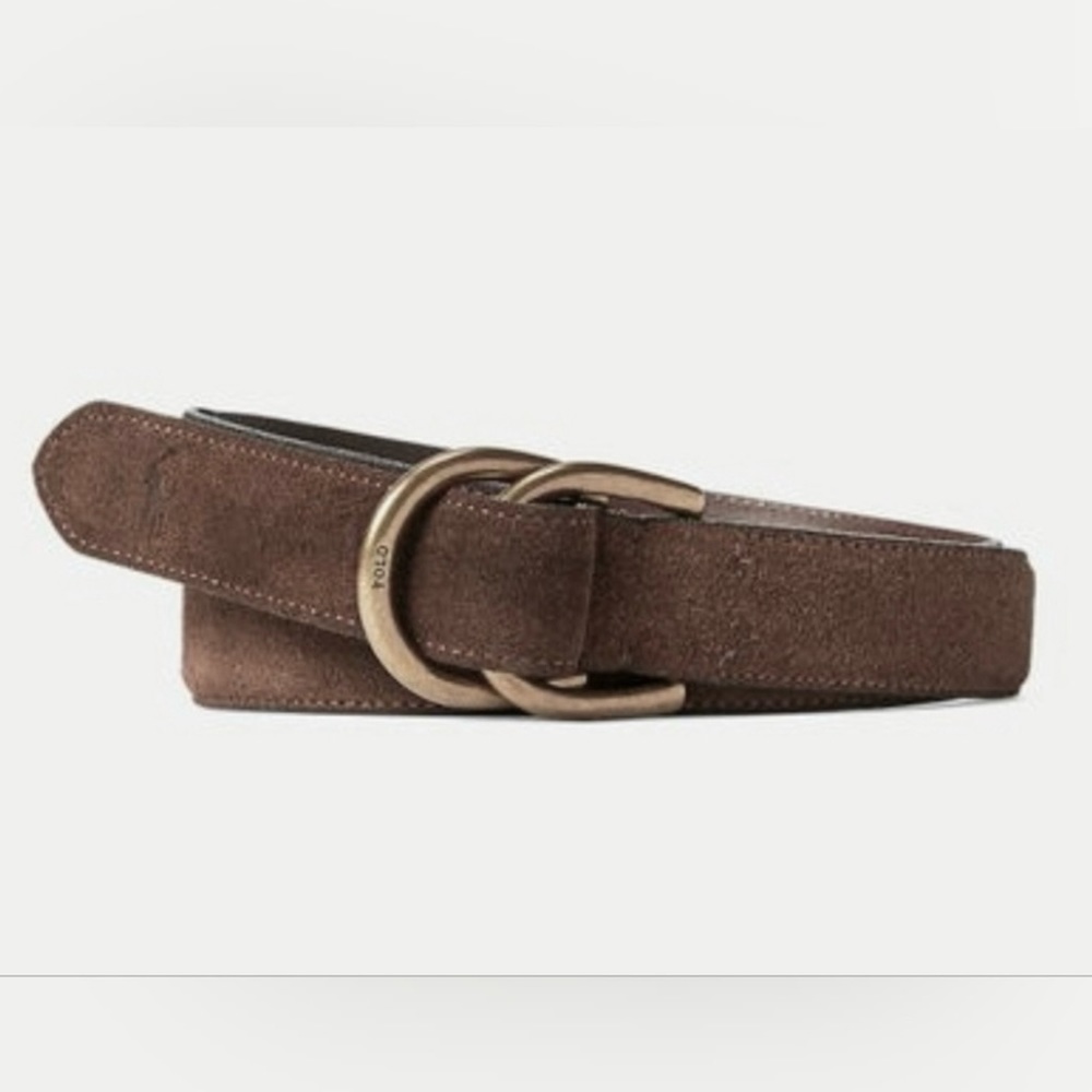Polo Ralph Lauren Men’s Suede D-Ring Belt Small NWT
